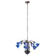 thumbnail image 3 of Meyda Tiffany 11629 Blue Tiffany Pond Lily 7 Light 24" Wide Chandelier - MultiColor, 3 of 7