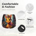 thumbnail image 6 of Picia Colorful Flower Chameleon Pattern Women's 2 in 1 Athletic Running Shorts High Waisted Workout Casual Gym Sweat Shorts with Comfy Liner Zipper Pockets-Large, 6 of 9