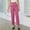 Pink, variant on Straight Leg Pants for Woman High Waist Trendy Pants with Pockets for Work and Casual