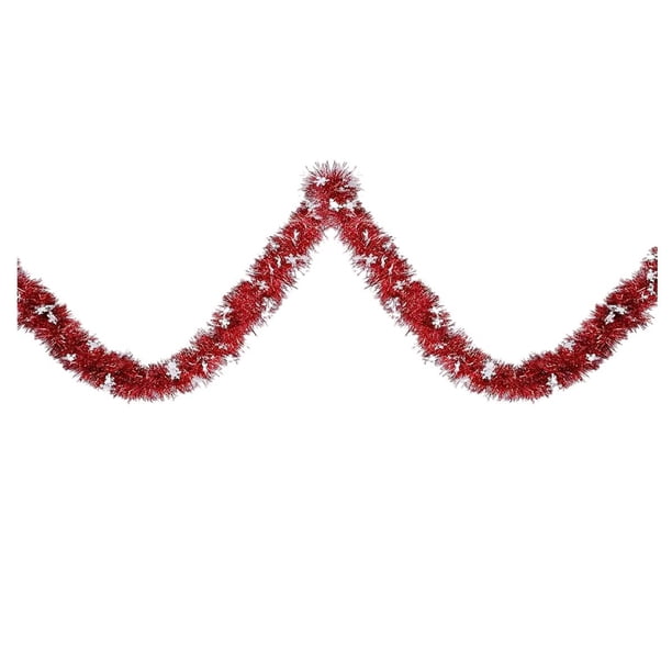Adornos navideños, tiras peludas navideñas para decorar el árbol de Navidad, colgar en la puerta o la pared. Ideales para festivales, bodas, cumpleaños y fiestas navideñas. Tiras peludas de plástico.