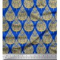 thumbnail image 1 of Soimoi Poly Georgette Fabric Floral & Flying Swan Block Print Fabric by The Yard 42 Inch Wide, 1 of 3