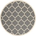thumbnail image 1 of Safavieh Courtyard Anthracite Indoor Outdoor Rug - Round 4', 1 of 1
