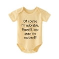 thumbnail image 3 of Baby Boys Casual Cute Short Sleeve Onesie With "Of Course I'm Adorable Haven't You Seen My Seen My Mother" Print For Summer, 3 of 5
