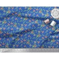 thumbnail image 3 of Soimoi Poly Georgette Fabric Dot,Leaves & White Flower Floral Printed Fabric 1 Yard 52 Inch Wide, 3 of 3