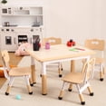 thumbnail image 5 of Bingirl Ensemble Table et Chaises - Hauteur pour Tout-Petit - Bureau Réglable avec Plateau pour Graffiti, 4 Places, 5 of 5