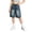0#^Blue312, variant on WOYY Girls Casual Jean Shorts Elastic Waist Knee Length Loose Denim Shorts, Sizes 6-16