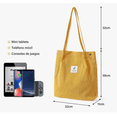 thumbnail image 2 of Bolso  Xtellar De Moda Cercanías Para Mujer Bolso De Pana 4 Colores Color Naranja, 2 of 4