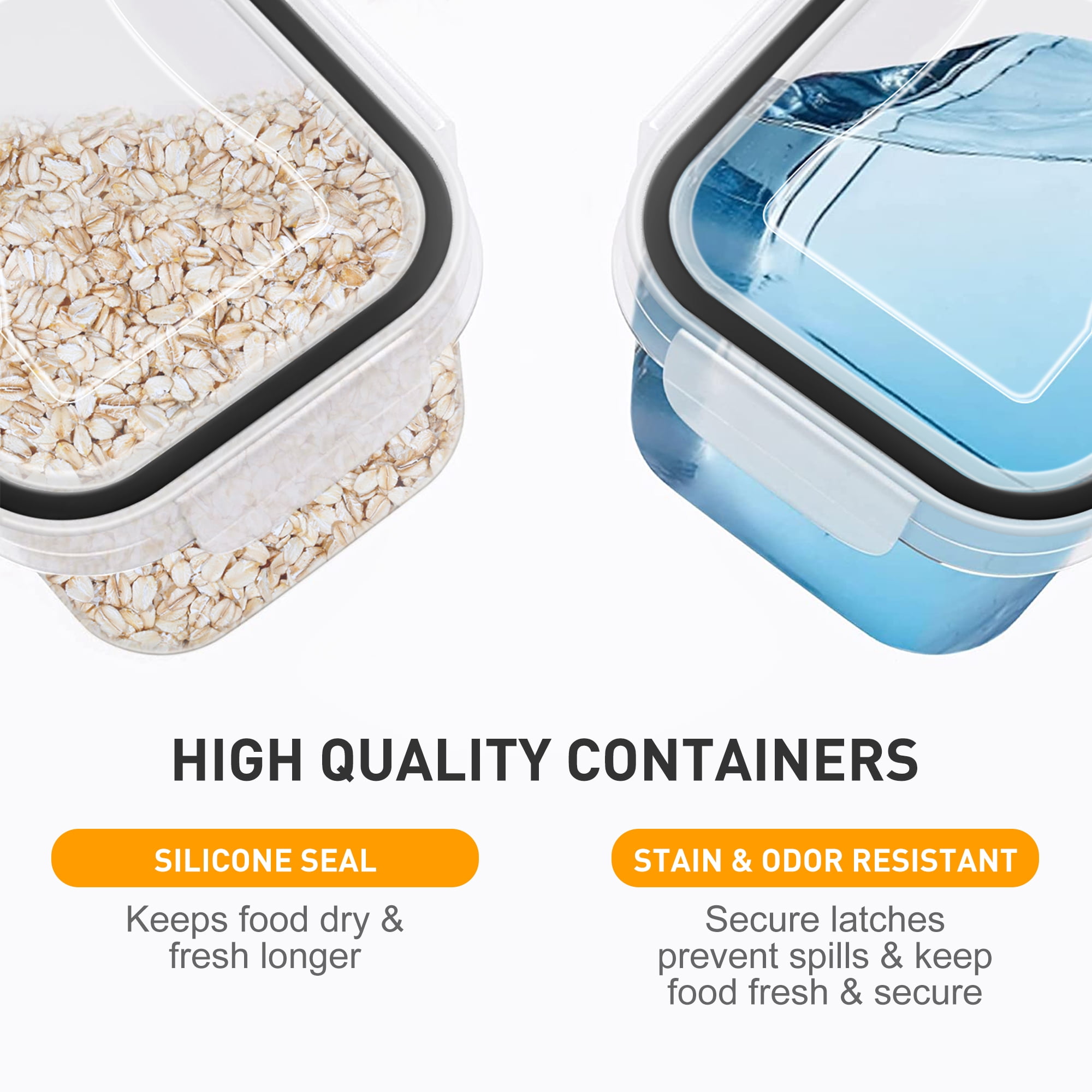 Airtight Food Storage Containers with Lid - 24 Pack, BPA Free Clear Kitchen  Pantry Organizer Jars, Kitchen Storage Boxes - Label - AliExpress