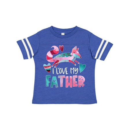 

Inktastic I Love My Father Pink and Blue Fox with Hearts Gift Toddler Boy or Toddler Girl T-Shirt