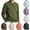 Army Green, variant on UVEASISHA Mens Long Sleeve Henley Sweatshirt Cotton Casual Button Collarless Golf Shirts Fall Fashion Solid Color Pullover Tops with Kangaroo Pocket Sales Today Clearance,White,3XL