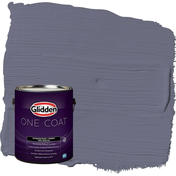 Glidden One Coat Old Mill Blue / Purple Semi-Gloss Interior Paint with Primer, 1 Gallon