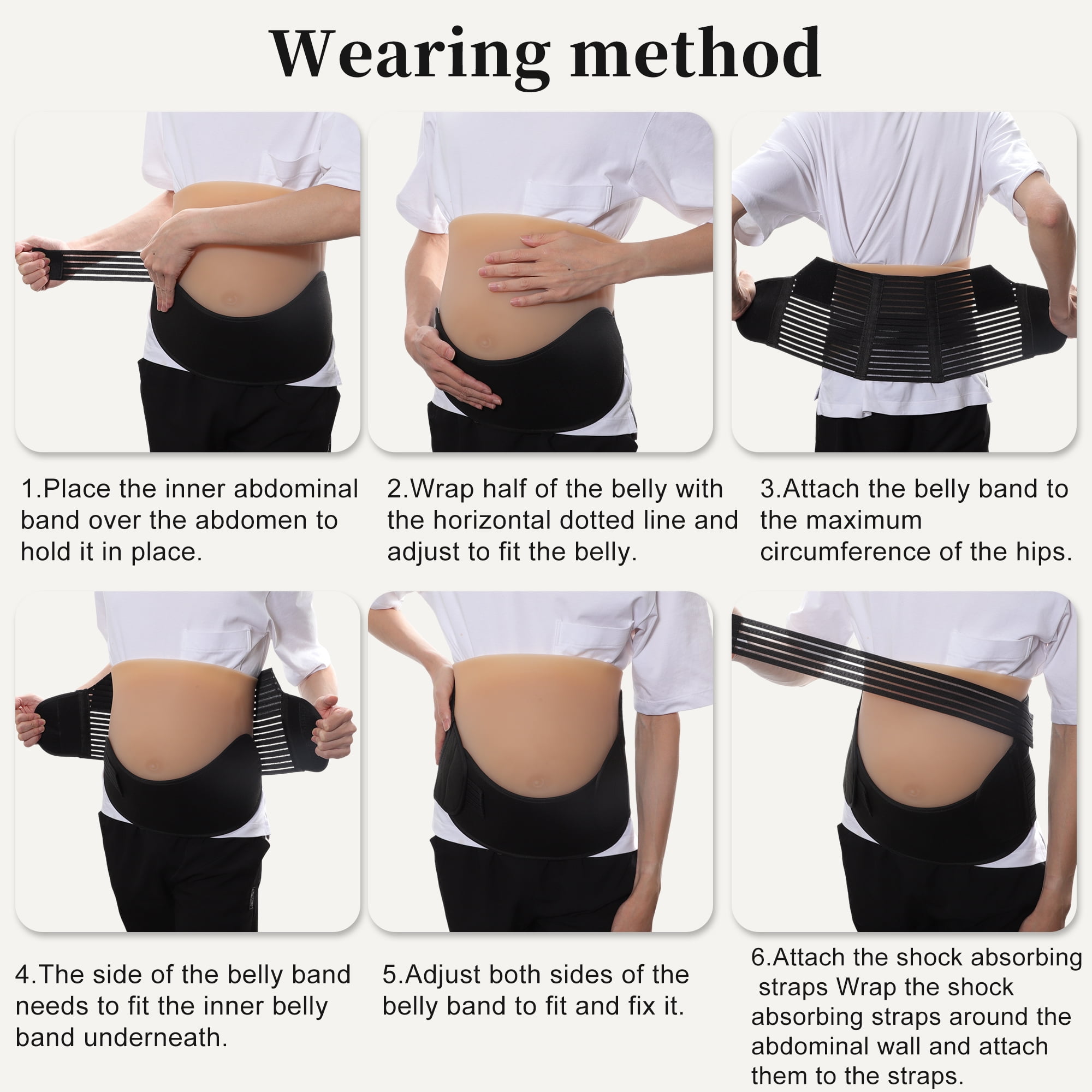 Unique Bargains Pregnancy Belly Band Breathable Support Brace Large Black
