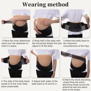 Vocoste Pregnancy Belly Band Breathable Belly Support Brace Pregnancy Support Belt for Abdomen Black Large 1 Set