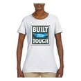 thumbnail image 2 of Wild Bobby, Ford Built Tough, Cars and Trucks, Women Graphic Tee, White, Small, 2 of 4
