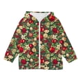 thumbnail image 4 of SERTG Big Kids Christmas Print Zip Hoodie Long Sleeve with Pockets Fleece Casual Outerwear Fall Winter Sports Jacket Christmas Tops Everyday for Children 4-12 Years(Multicolor#1,10 Years), 4 of 6
