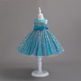 thumbnail image 4 of Otqutp A Line Toddler Girls Dress Toddler Kids Girls Prints Sleeveless Party Hoilday Photography Costome Court Style Tulle Mesh Dress Princess Clothes(Sky Blue,18-24 Months), 4 of 5