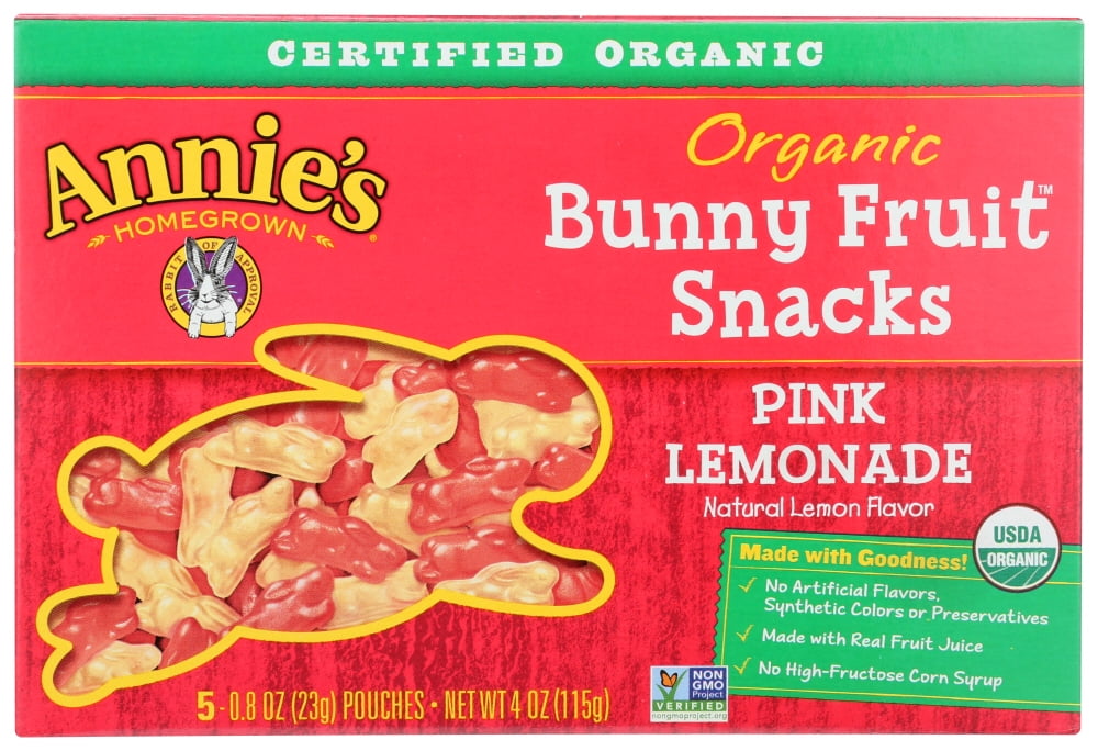 Annie'S Homegrown Fruit Snack Pink Lemonade, 4 Oz