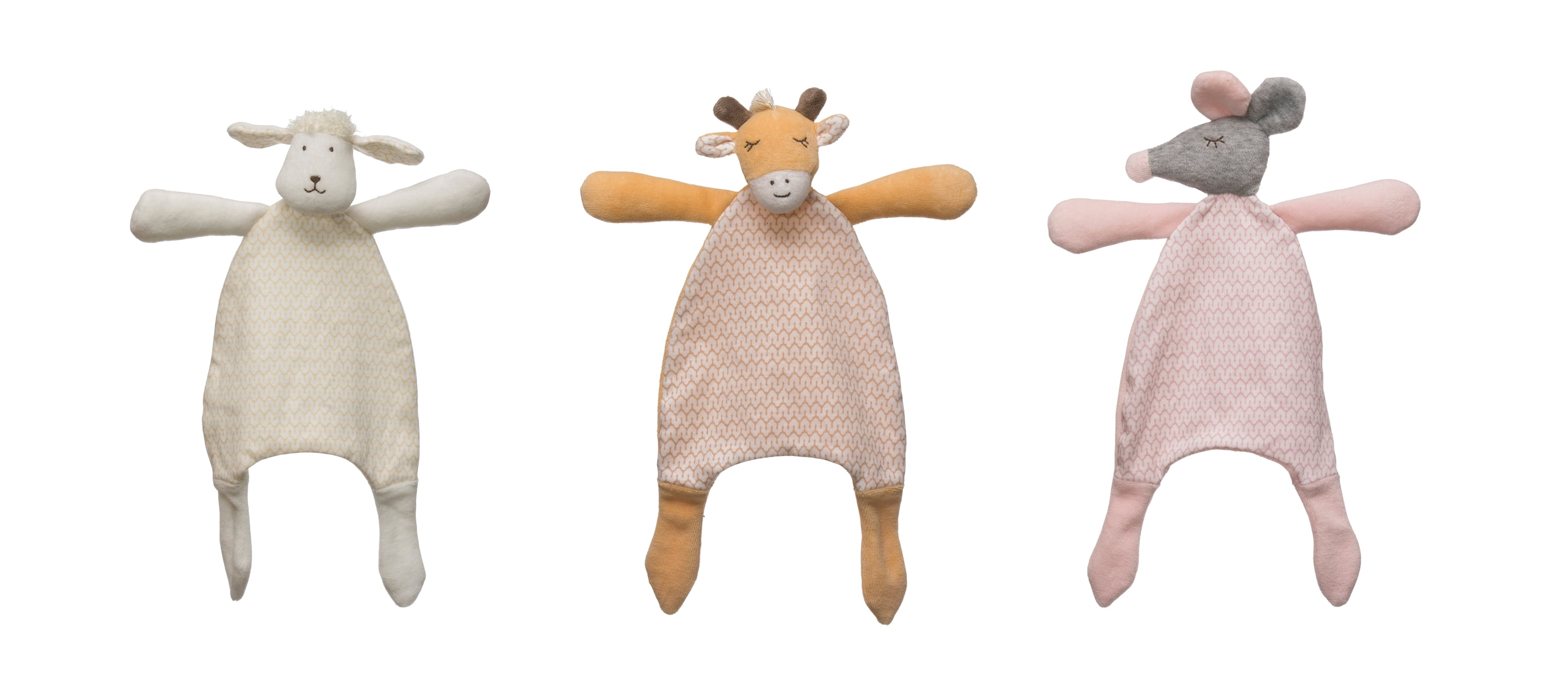 Creative CoOp Plush Snuggle Toy (Set of 3 Styles)