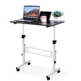 thumbnail image 1 of Negra creperture height-adjustable escritorio con wheels small computer escritorio standing escritorio y mobile escritorio para dormitorio oficina y sofa, 1 of 6