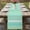 Teal Green Lemon Green, variant on Table Runner 108 Inches Long for Kitchen Dining, Grey Black Boho Dresser Scarf Farmhouse, Dining Table Decorations for Wedding/Parties, Vintage Ethnic Tribe Abstract Art 13 x 108 In