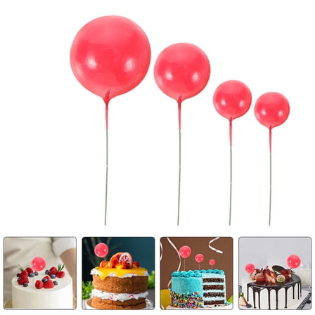 LOLIPPYY 20PCS Mini Cake Topper Set with Colorful Shaped Decorations for Birthday Party Guests and Celebrations
