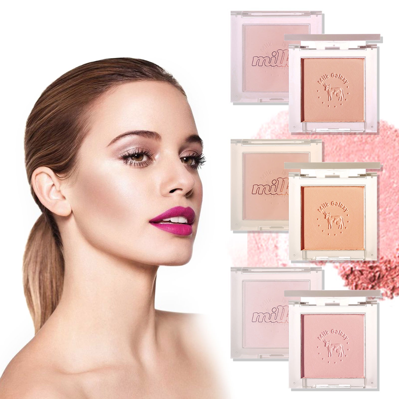Milk Galaxy Soft Mist Plate Small And Portable Natural Makeup Paste 