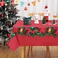 thumbnail image 2 of Christmas Tablecloth, Xmas Print Waterproof Table Cloth Holiday Decor, 2 of 7