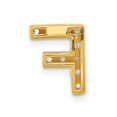 thumbnail image 3 of Auriga Fine Jewelry 10K Yellow Gold Diamond Letter F Initial Charm for Women (L - 0.43 inch, W - 8.52 inch), 3 of 6