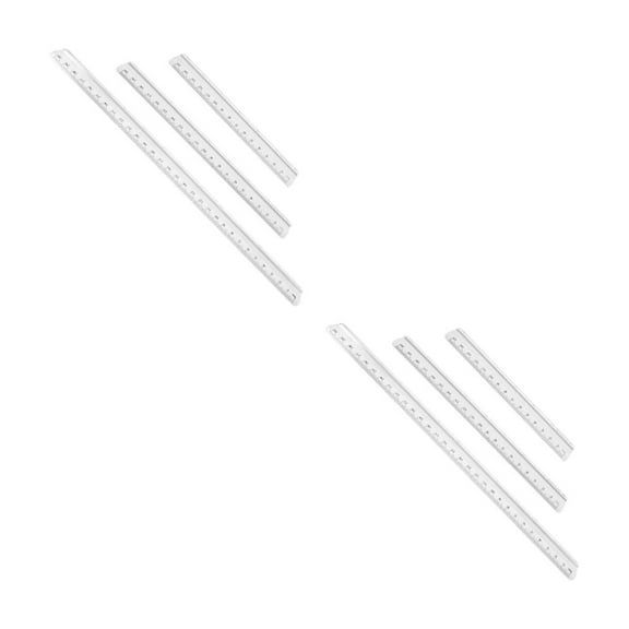 WORGEOUS 12 pcs  Aluminum Alloy Ruler Straight Ruler Precision Measuring Tools Measurements Tool For Architects Machinists Engineering Tools