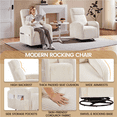 thumbnail image 6 of Renwick Corduroy Swivel Glider Chair for Living Room, All Ages, Beige, 6 of 16