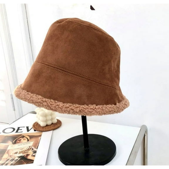 COCOpeaunt Fashion Winter Bucket Hats Women Warming Panama Hat Lady Fluffy Irregular Wear Outdoor Fisherman Cap Hat for Women