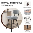 Modern Bar Stools, Counter Height Stools Set of 3 – Metal Legs, Ideal ...