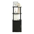 thumbnail image 6 of Furinno Turn-N-Tube 2-Tier Tall TV Entertainment Side Table Display Rack with Storage Cabinet, Blackwood/Black, 6 of 7