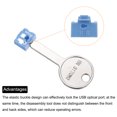 thumbnail image 4 of Unique Bargains 10pcs Port Blocker Verrouillage RJ45 Port / PC Bloqueur de Poussière avec Clé Codée, Bleu, 4 of 5