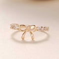thumbnail image 1 of Simple diamond studded bow ring, 1 of 10