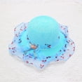 thumbnail image 4 of gorro niña Sombrero de paja ondulado para niña y bebé, sombrero de verano con cinta decorativa, para playa, de 1 a 8 años, 4 of 4