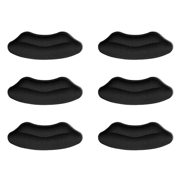 Qarigey 3 pares de almohadillas antideslizantes para aliviar la presión en el talón, cojines para los pies, zapatillas, botas de trabajo, plantillas de Accesorios de calzado Tipo 3 Negro Qarigey BFH000156-08