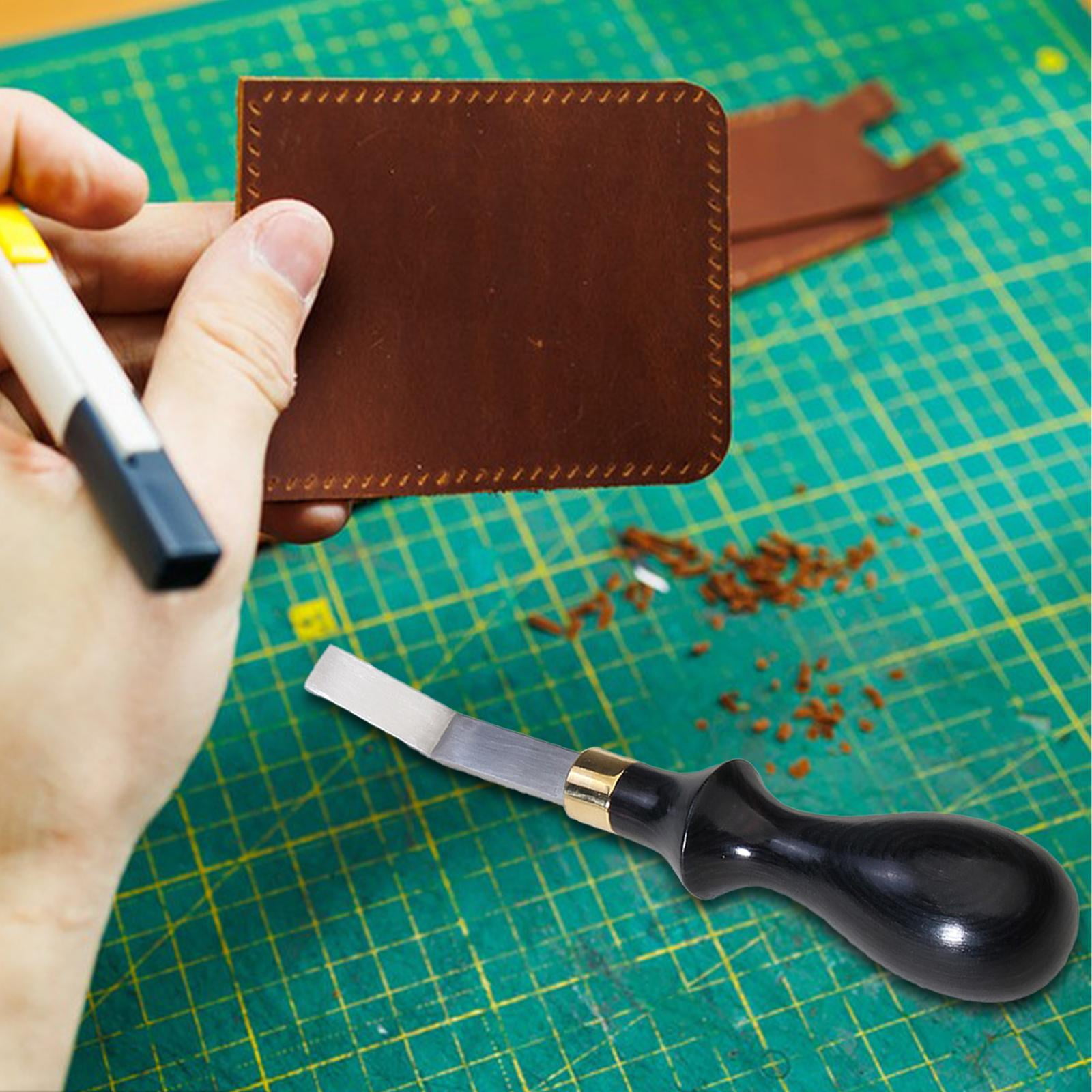 HILABEE Detail Rougher Leather Roughing Tool Polish File Tool Wooden Handle Ergonomic Edge Marking Crafted for Consistent Results Suitable for Leathercraft En 10mm