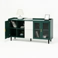 thumbnail image 7 of 55" Living Room Pantry Cabinet, With 2 Drawers & Glass Doors, Modern Kitchen Storage Buffet,, 7 of 7