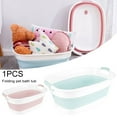 thumbnail image 1 of Folding Pet Bathtub Dog Tub Portable Baby Wash Basin Collapsible Laundry Basket Storage Container Organizer, 1 of 8