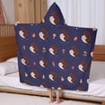thumbnail image 5 of Cute Hedgehog Pattern Hooded Bath Towel，60"x35" for Ages 3 To 12 Kids, Quick Dry Lightweight Soft Microfiber Hood Beach Towel Cover Up for Kids, 5 of 7