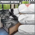 thumbnail image 3 of SCRAWLGOD 6 Pcs Camper Cushion Cover Elastic RV Seat Cover Loveseat Sofa Chair Slipcover for RV Decor, 2 Pillowcase, 2 Backrest, 2 Bench Replacement, Black Horse Ink Splatter, 3 of 8