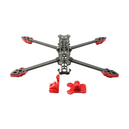 Drone Frame Arm Quadcopter Frame Flying Toy Unassembly with 5mm Arm Quad Frame for Beginners diy red