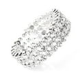 thumbnail image 1 of Brazalete de Cristal de diamante jinwen 3 Filas boda Navidad, 1 of 8