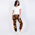 thumbnail image 3 of Gold Womens Halloween Pants Drawstring Wide Leg Pj Bottoms Cute Funny Lounge Sleepwear M, 3 of 4