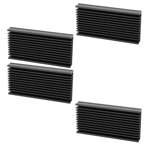 Heat 4 Piezas Q50x12.7x100 Aleta De Enfriamiento De Chip De Disipador De Calor De Aluminio Para Chip De Placa De Circuito