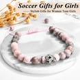 thumbnail image 2 of Women's Soccer Bracelet Perfect for daughters, friends, nieces, and granddaughters Birthday/Christmas/Thanksgiving gift, 2 of 5