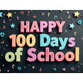thumbnail image 5 of LUUFILx School 100 Days Celebration Backdrop Banner Colorful Party Supplies Background Photography Props Happy Days Decorations Classroom Event Decor, 5 of 9