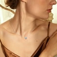 thumbnail image 4 of ChicSilver Pure 925 Sterling Silver Heart Necklace for Women March Birthstone Jewelry Graduation Mother's Day Anniversary Birthdaty Gifts for Her Wife Mom, 4 of 9