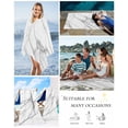thumbnail image 5 of Marble White Beach Towels Oversized Super Absorbent, Ombre Grey Modern Minimalist Lightweight Bath Towel Quick Dry Sets For Bathroom/Pool/Rv Camping/Beach Play/Gym Room/Picnic 23"x47", 5 of 8